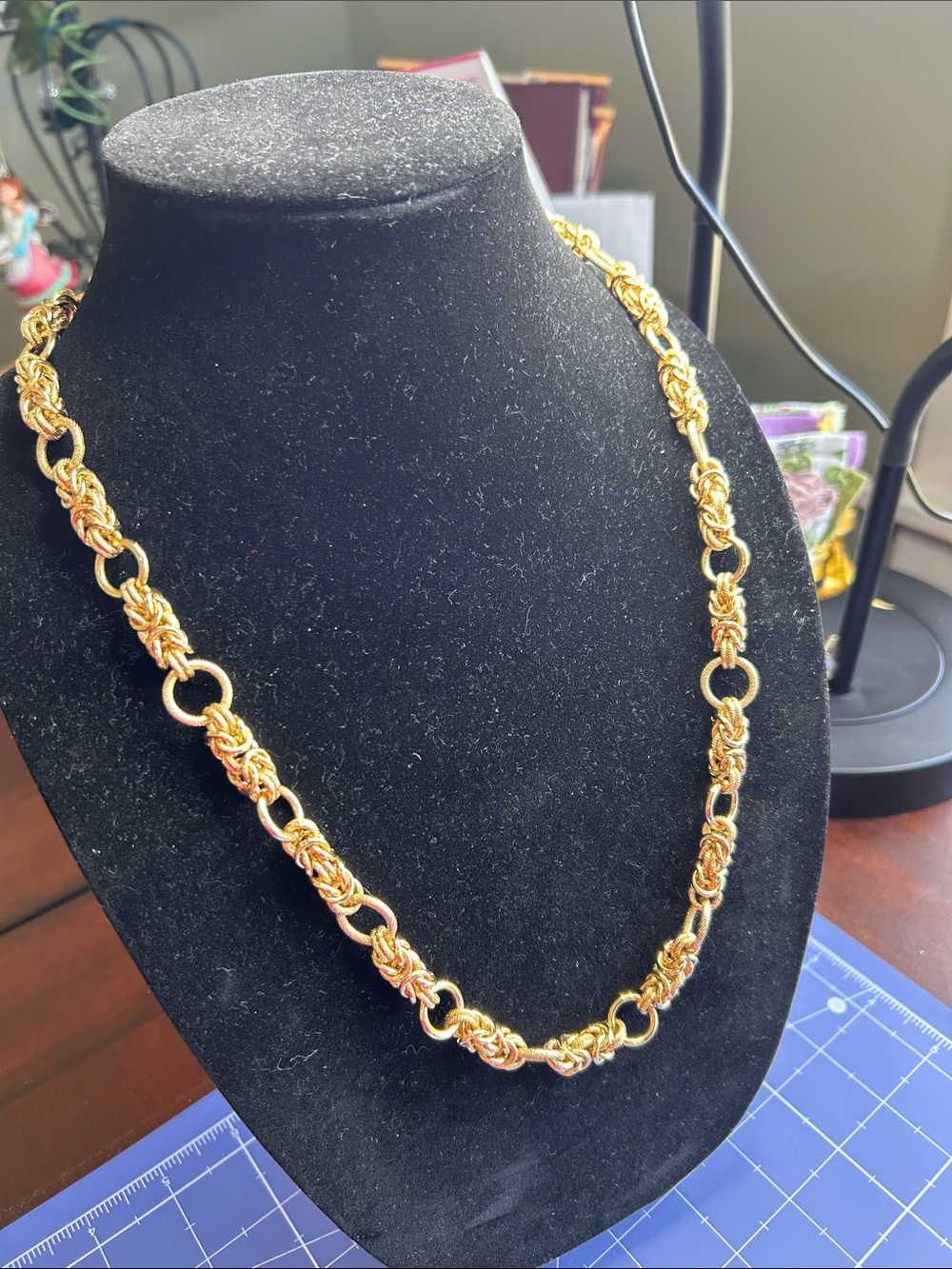 18K GEP gold electroplated over BZ bronze OTC Italy on toggle clasp 26” nwot